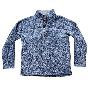 True Grit Quarter Zip Sherpa Pullover Blue Men’s Medium